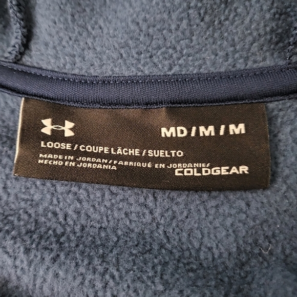 Under Armour ColdGear Jacket Full Zip in Heather Blue Size Medium - Picture 6 of 8